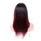 Неподдельные парики шнурка волос девственницы, черные к красным человеческим волосам париков шнурка Ремы поставщик