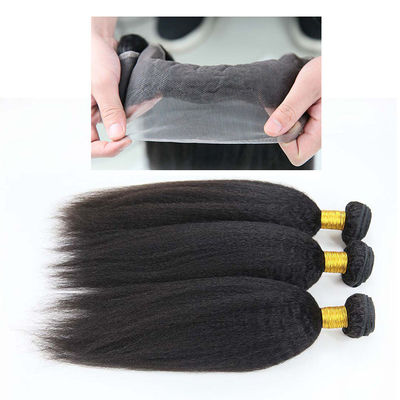 Китай Закрытие Фронтал шнурка подлинных человеческих волос девственницы 100 Перувян Кинкы прямое поставщик